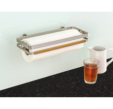 Porte essuie-tout Wenko Turbo-Loc Premium + adaptateur argent/bambou
