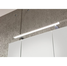LED Spiegelschrank Marlin 82 cm breit mit 3 Türen anthrazit