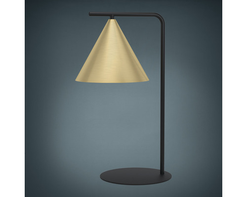 Lampe de table acier 1 ampoule HxØ 500x220 mm Narices noir/or/laiton