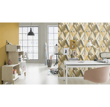 Vliestapete 452075 Kalahari & Salsa Uni ocker