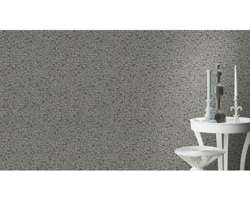 Papier peint gris avec motif abstrait sur le mur