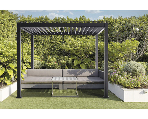 Pergola Sorara Outdoor Living Mirador Basic 300 x 300 x 250 cm métal noir
