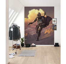 Papier peint panoramique intissé IADX4-020 Into Adventure Mandalorian Escape 4 pces 200 x 280 cm
