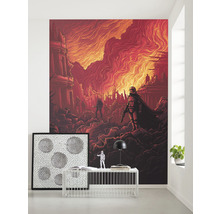 Raum mit Star Wars Wandbild, Tisch, Lampe und Dekoration