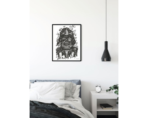 Image murale décorative avec motif Star Wars Dark Vador dans une chambre