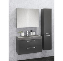 Meuble sous vasque Differnz Somero lxhxp 80 x 45 cm x 38 cm couleur de façade anthracite mat 36.104.67