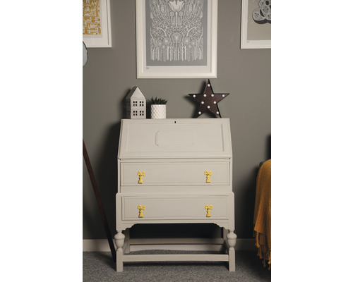 Schreibtischsekretär mit Schubladen und Dekorationsobjekten