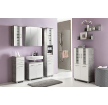 Spiegelschrank Möbelpartner Profil 70,5 x 16 x 72,3 cm steingrau 3-türig