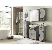 Spiegelschrank Möbelpartner Profil 70,5 x 16 x 72,3 cm steingrau 3-türig
