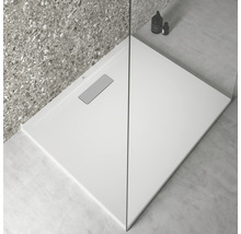 Receveur de douche carré avec drain et paroi de douche