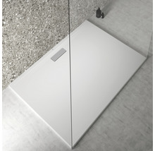 Receveur de douche rectangulaire avec évacuation et paroi de douche