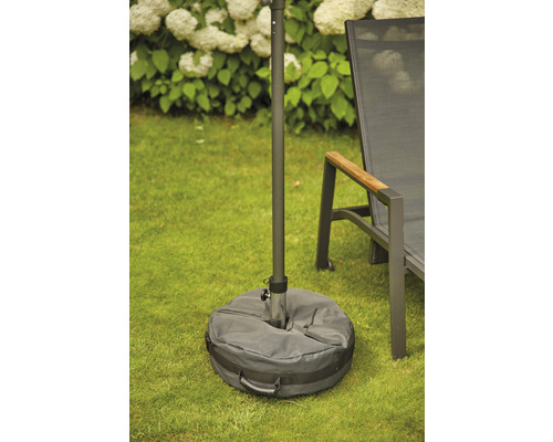 Support de parasol en tissu avec poignées sur gazon