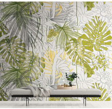 Fototapete Vlies 38232-1 The Wall Blätter-Design 7-tlg. 371 x 280 cm