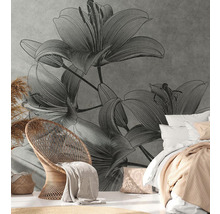 Papier peint panoramique intissé 38278-1 The Wall lys style line art 7 pces 371 x 280 cm