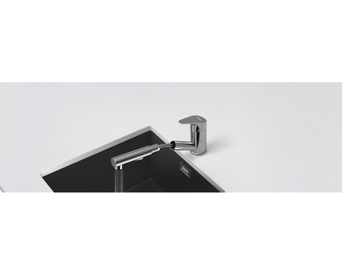 Évier de cuisine avec robinet de cuisine extensible