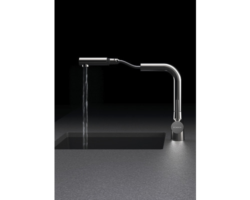 Küchenarmatur mit fließendem Wasser