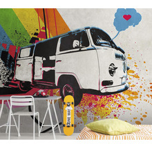 Fototapete Vlies 38302-1 The Wall Bulli Graffiti 7-tlg. 371 x 280 cm