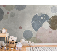 Papier peint panoramique intissé 38307-1 The Wall cercles 7 pces 371 x 280 cm