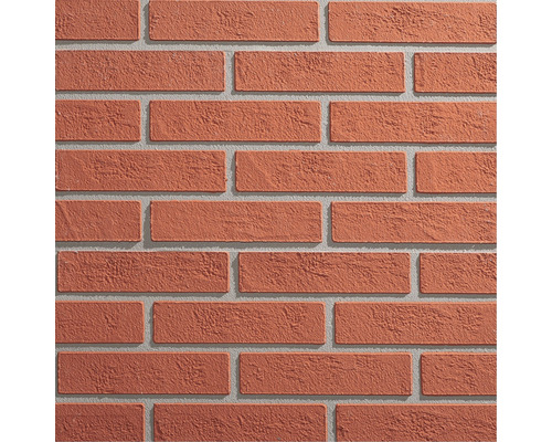 Façade en briques avec briques rectangulaires