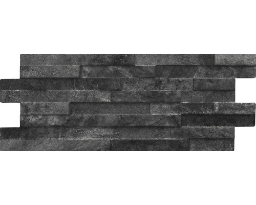 Pierre de parement en grès cérame fin Klimex UltraStrong Firenze anthracite 40x16,6 cm