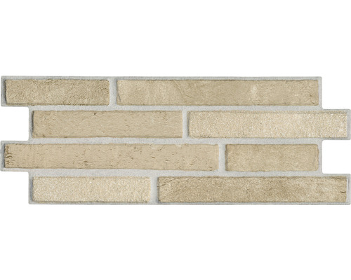 Feinsteinzeug Verblendstein Klimex UltraStrong Long Brick Sahara creme 40x16,6 cm