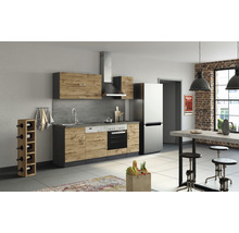 Cuisine complète avec appareils Held Möbel Sorrento 210 cm chêne mat démontée variante réversible 1003.6282