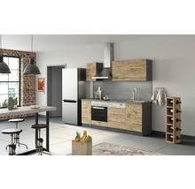 Cuisine complète avec appareils Held Möbel Sorrento 210 cm chêne mat démontée variante réversible 1003.6282