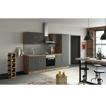 Cuisine complète avec appareils Held Möbel Sorrento 270 cm anthracite mat démontée variante réversible 1005.6280