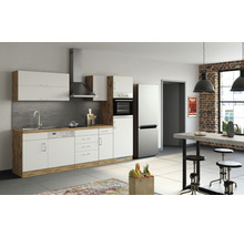 Cuisine complète avec appareils Held Möbel Sorrento 270 cm blanc mat démontée variante réversible 1011.6279