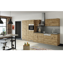 Cuisine complète avec appareils Held Möbel Sorrento 360 cm chêne mat démontée variante réversible 1013.6281