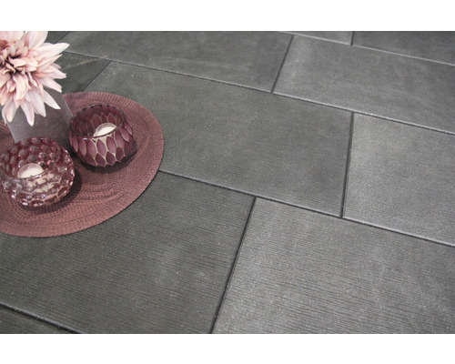 Dalle de terrasse béton Bellastone Nature gris 60 x 30 x 4,5 cm