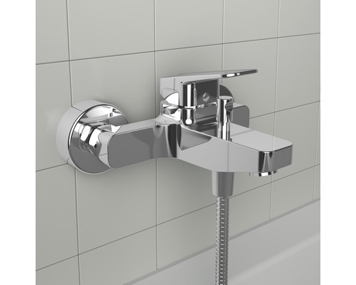 Wandarmatur für Badewannen mit Brauseschlauch