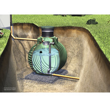 Unterirdischer Regenwassertank zur Gartenbewässerung