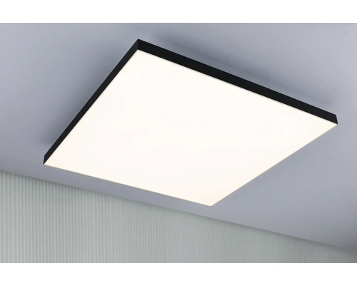 LED Panel rahmenlos dimmbar 38,5W 2820 lm 2700- 6500 K 59,5x59,5 cm schwarz + Fernbedienung + Nachtlichtfunktion