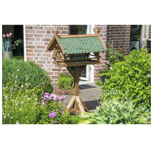 Vogelhaus aus Holz mit Dach im Garten