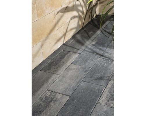 Dalle de terrasse en béton Crescendo Trend gris-anthracite-mélange 50 x 25 x 5 cm