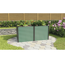 Jardinière surélevée avec des légumes dans le jardin