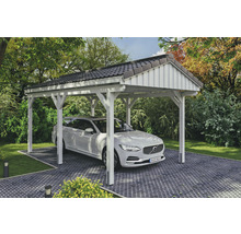 Carport simple SKAN Holz Fichtelberg 317 x 566 cm blanc