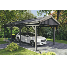 Carport simple SKAN Holz Fichtelberg 317 x 808 cm ardoise