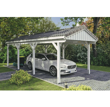 Carport simple SKAN Holz Fichtelberg 317 x 808 cm blanc