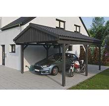 Carport simple SKAN Holz Fichtelberg 423 x 566 cm ardoise