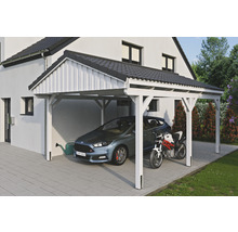 Carport simple SKAN Holz Fichtelberg 423 x 566 cm blanc
