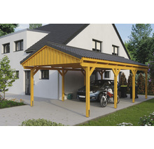 Carport simple SKAN Holz Fichtelberg 423 x 808 cm chêne clair