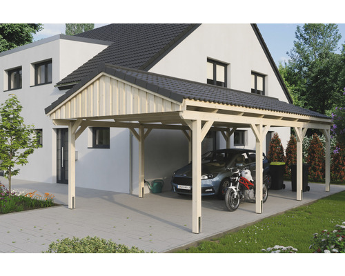 Carport simple SKAN Holz Fichtelberg 423 x 808 cm naturel