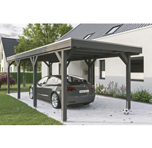 Carport simple SKAN Holz Grunewald 321 x 796 cm ardoise