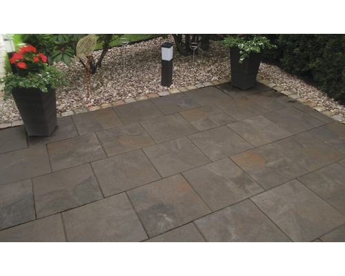 Dalle de terrasse en béton iStone Luxury marrone 40 x 40 x 4 cm