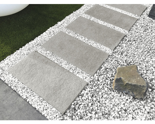 Dalle de terrasse en béton iStone Luxury gris-blanc 80 x 40 x 4 cm