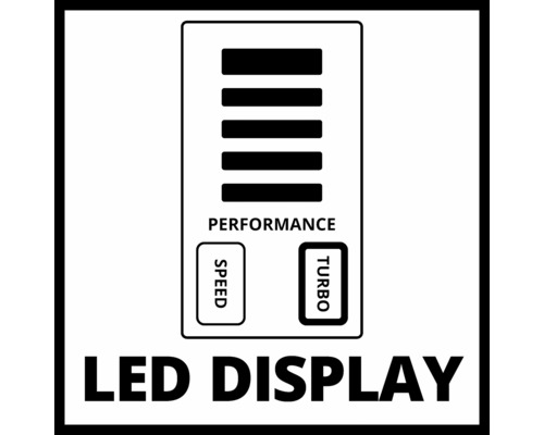 LED Display zur Anzeige von Leistung, Geschwindigkeit und Turbo