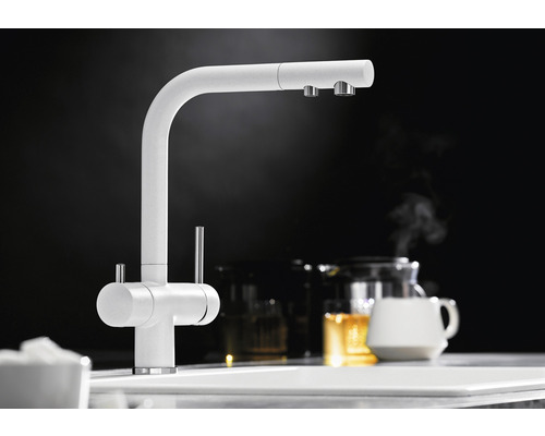 Robinet de cuisine avec bec haut