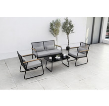 Kit de chaises de jardin acamp Paxos salon bas de jardin 71 x 116 x 77 mm acier anthracite-thumb-1